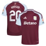Aston Villa Shirts - aston villa adidas home shirt 2024-25 with hanson 20 cup printing Collection of Official Fan Gear