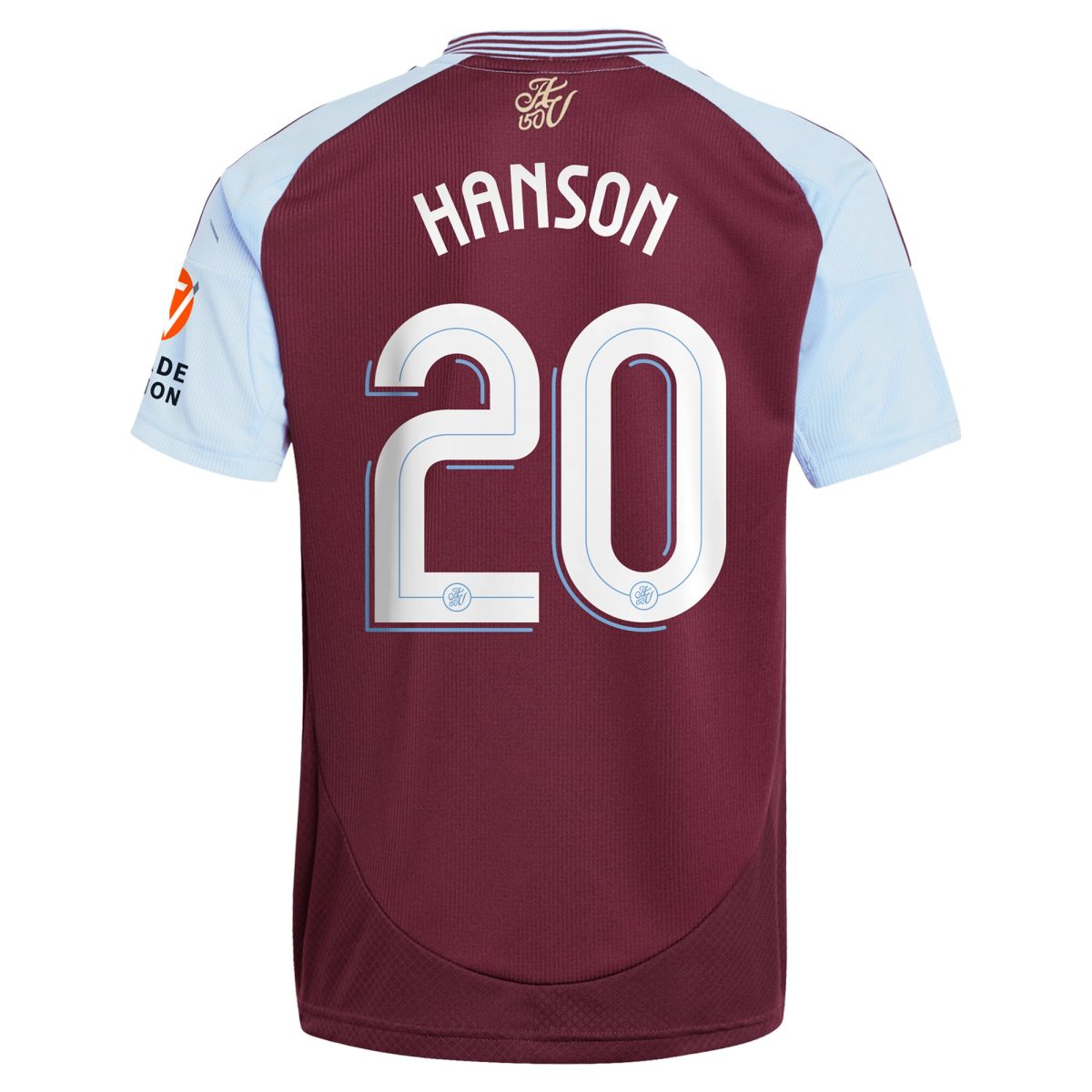 Aston Villa Shirts - aston villa adidas home shirt 2024-25 with hanson 20 cup printing Collection of Official Fan Gear