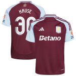Aston Villa Shirts - aston villa adidas home shirt 2024-25 with hause 30 cup printing Collection of Official Fan Gear