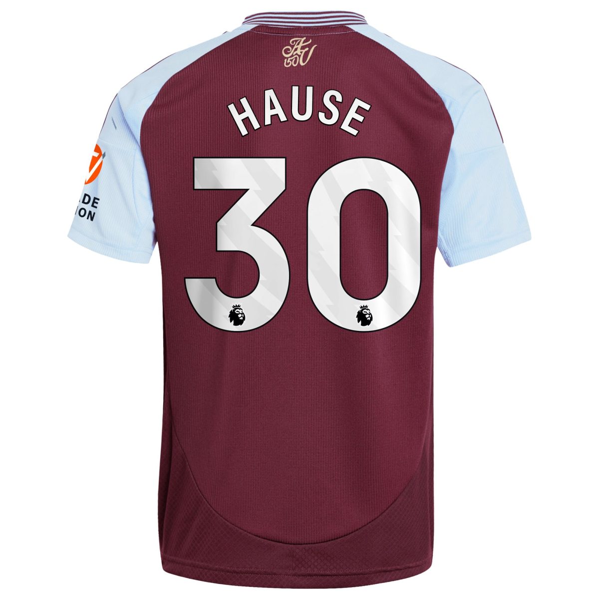 Aston Villa Shirts - aston villa adidas home shirt 2024-25 with hause 30 printing Collection of Official Fan Gear