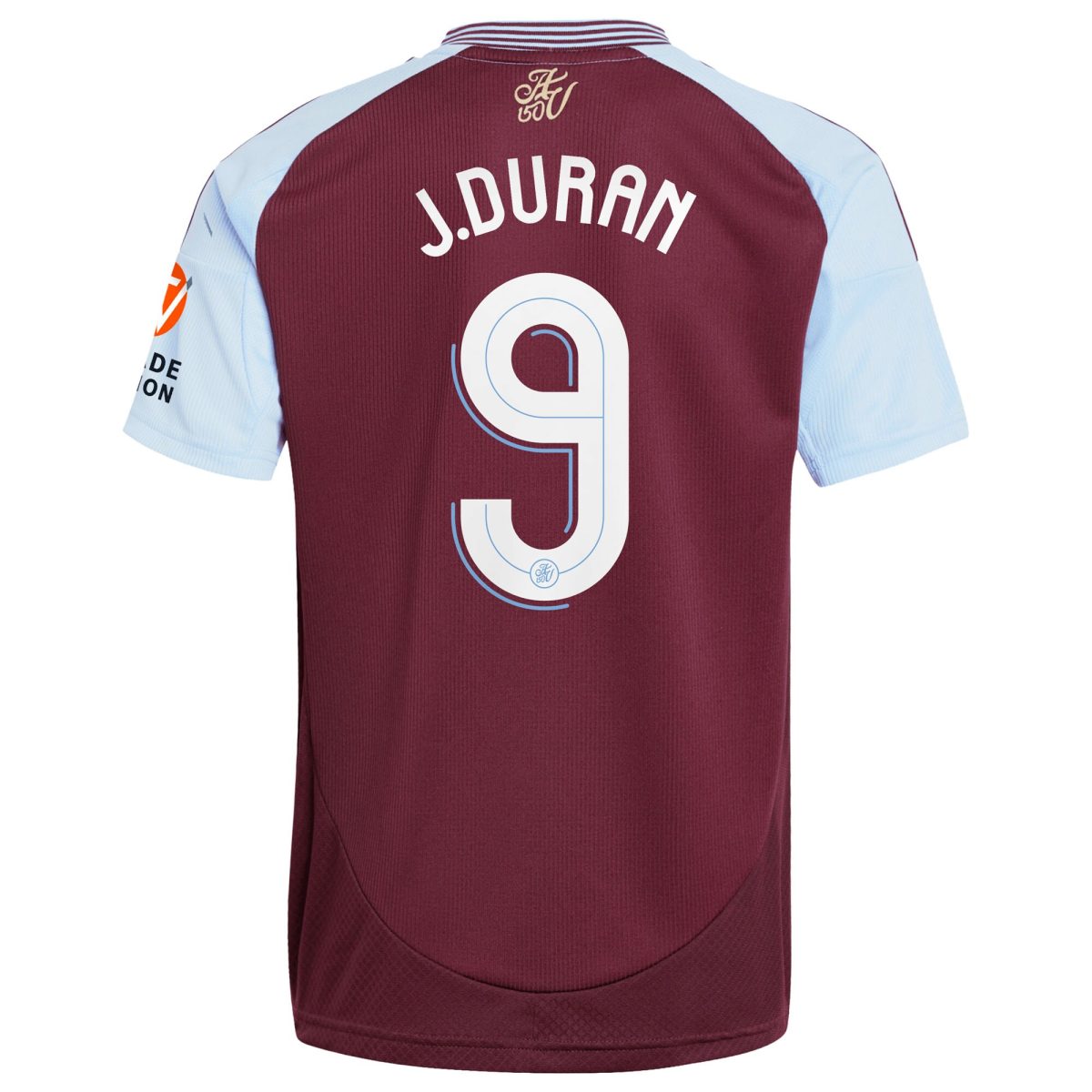 Aston Villa Shirts - aston villa adidas home shirt 2024-25 with j.duran 9 cup printing Collection of Official Fan Gear