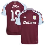 Aston Villa Shirts - aston villa adidas home shirt 2024-25 with jaden 19 cup printing Collection of Official Fan Gear