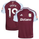 Aston Villa Shirts - aston villa adidas home shirt 2024-25 with jaden 19 printing Collection of Official Fan Gear