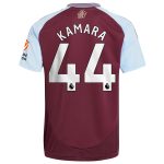 Aston Villa Shirts - aston villa adidas home shirt 2024-25 with kamara 44 printing Collection of Official Fan Gear