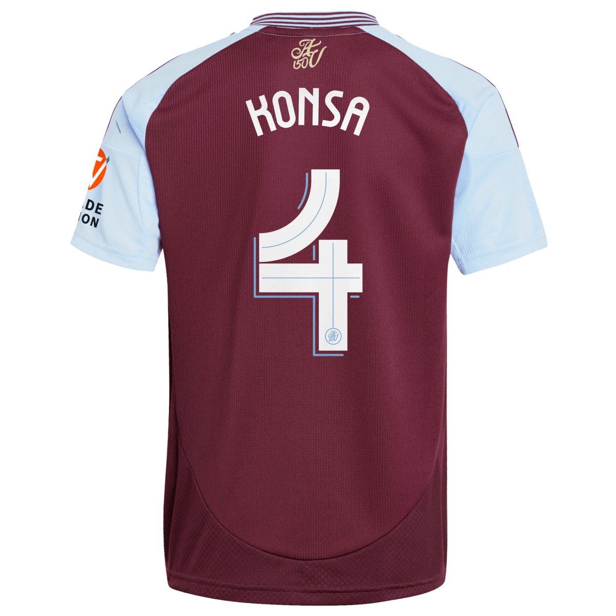 Aston Villa Shirts - aston villa adidas home shirt 2024-25 with konsa 4 cup printing Collection of Official Fan Gear