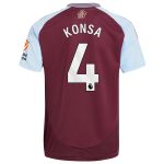 Aston Villa Shirts - aston villa adidas home shirt 2024-25 with konsa 4 printing Collection of Official Fan Gear