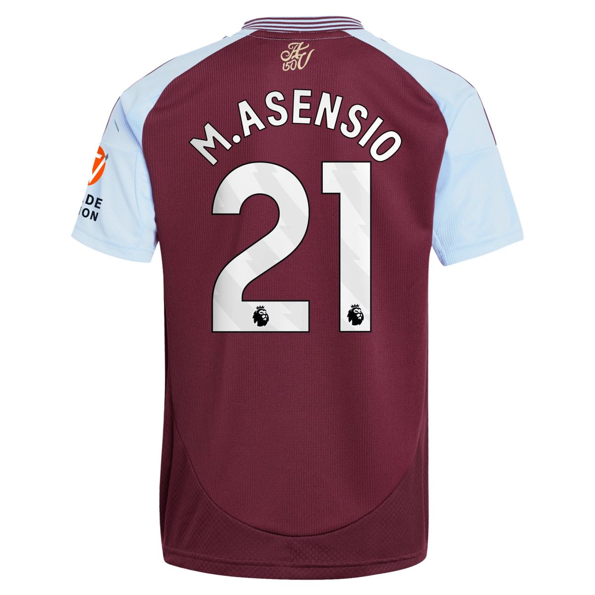 Aston Villa Shirts - aston villa adidas home shirt 2024-25 with m.asensio 21 printing Collection of Official Fan Gear