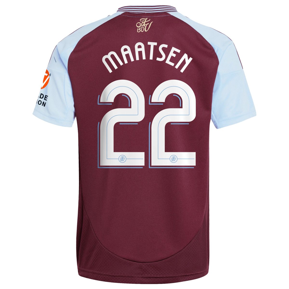 Aston Villa Shirts - aston villa adidas home shirt 2024-25 with maatsen 22 cup printing Collection of Official Fan Gear
