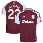 Aston Villa Shirts - aston villa adidas home shirt 2024-25 with maatsen 22 printing Collection of Official Fan Gear