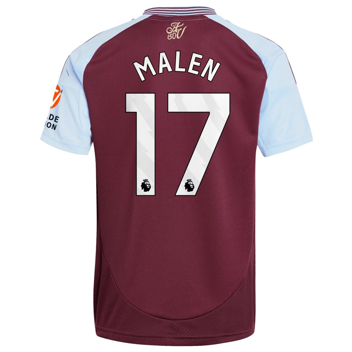 Aston Villa Shirts - aston villa adidas home shirt 2024-25 with malen 17 printing Collection of Official Fan Gear