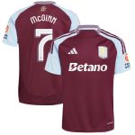 Aston Villa Shirts - aston villa adidas home shirt 2024-25 with mcginn 7 cup printing Collection of Official Fan Gear