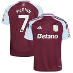 Aston Villa Shirts - aston villa adidas home shirt 2024-25 with mcginn 7 printing Collection of Official Fan Gear