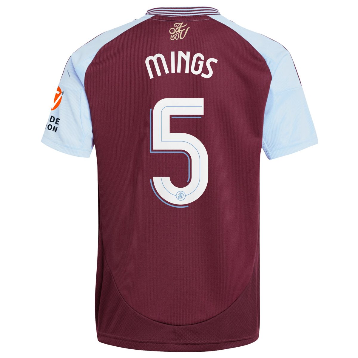 Aston Villa Shirts - aston villa adidas home shirt 2024-25 with mings 5 cup printing Collection of Official Fan Gear