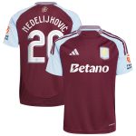 Aston Villa Shirts - aston villa adidas home shirt 2024-25 with nedeljković 20 cup printing Collection of Official Fan Gear