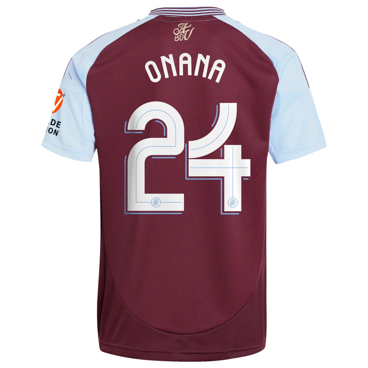 Aston Villa Shirts - aston villa adidas home shirt 2024-25 with onana 24 cup printing Collection of Official Fan Gear