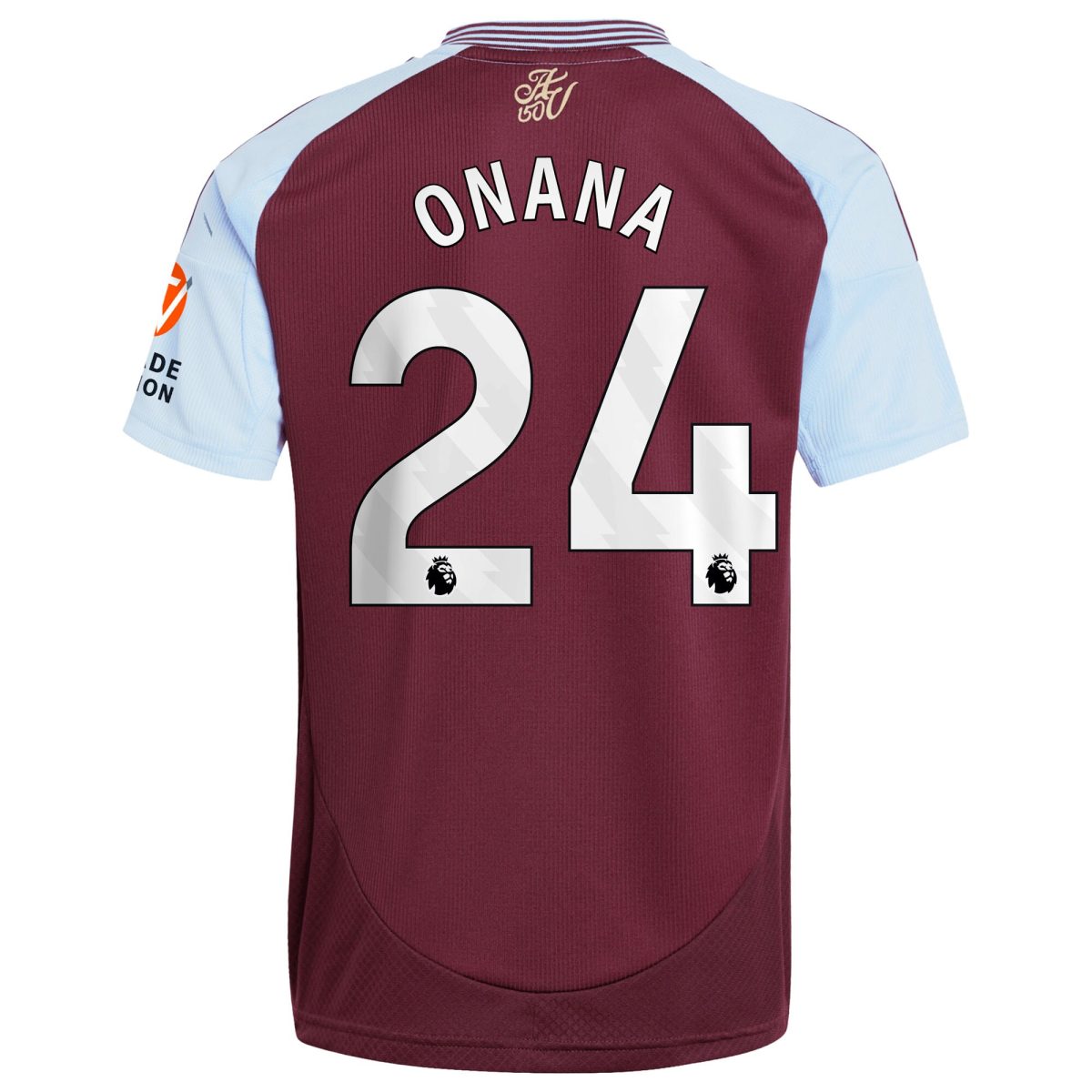 Aston Villa Shirts - aston villa adidas home shirt 2024-25 with onana 24 printing Collection of Official Fan Gear