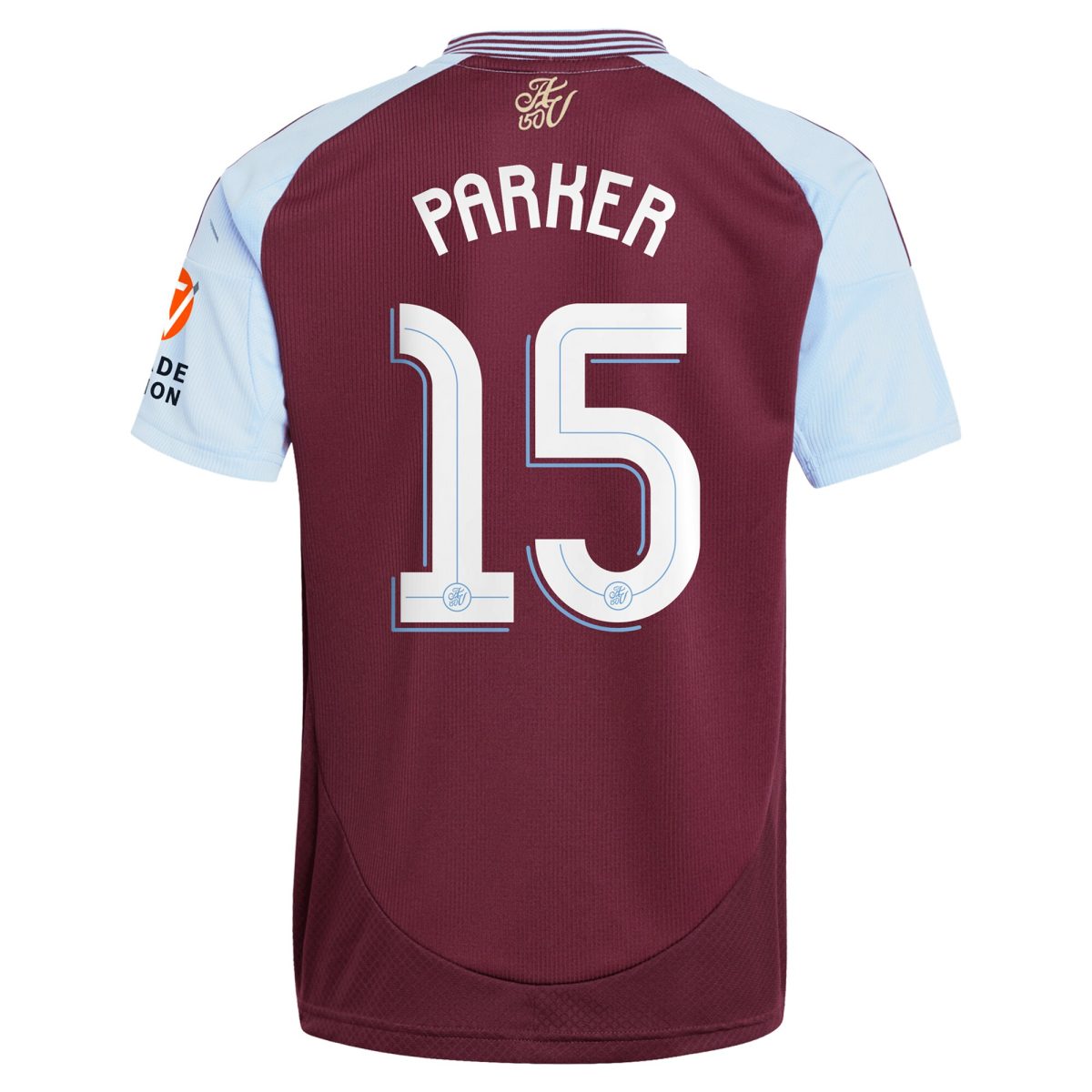 Aston Villa Shirts - aston villa adidas home shirt 2024-25 with parker 15 cup printing Collection of Official Fan Gear