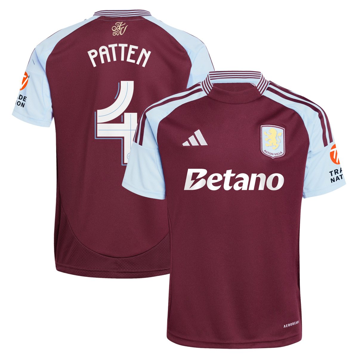 Aston Villa Shirts - aston villa adidas home shirt 2024-25 with patten 4 cup printing Collection of Official Fan Gear