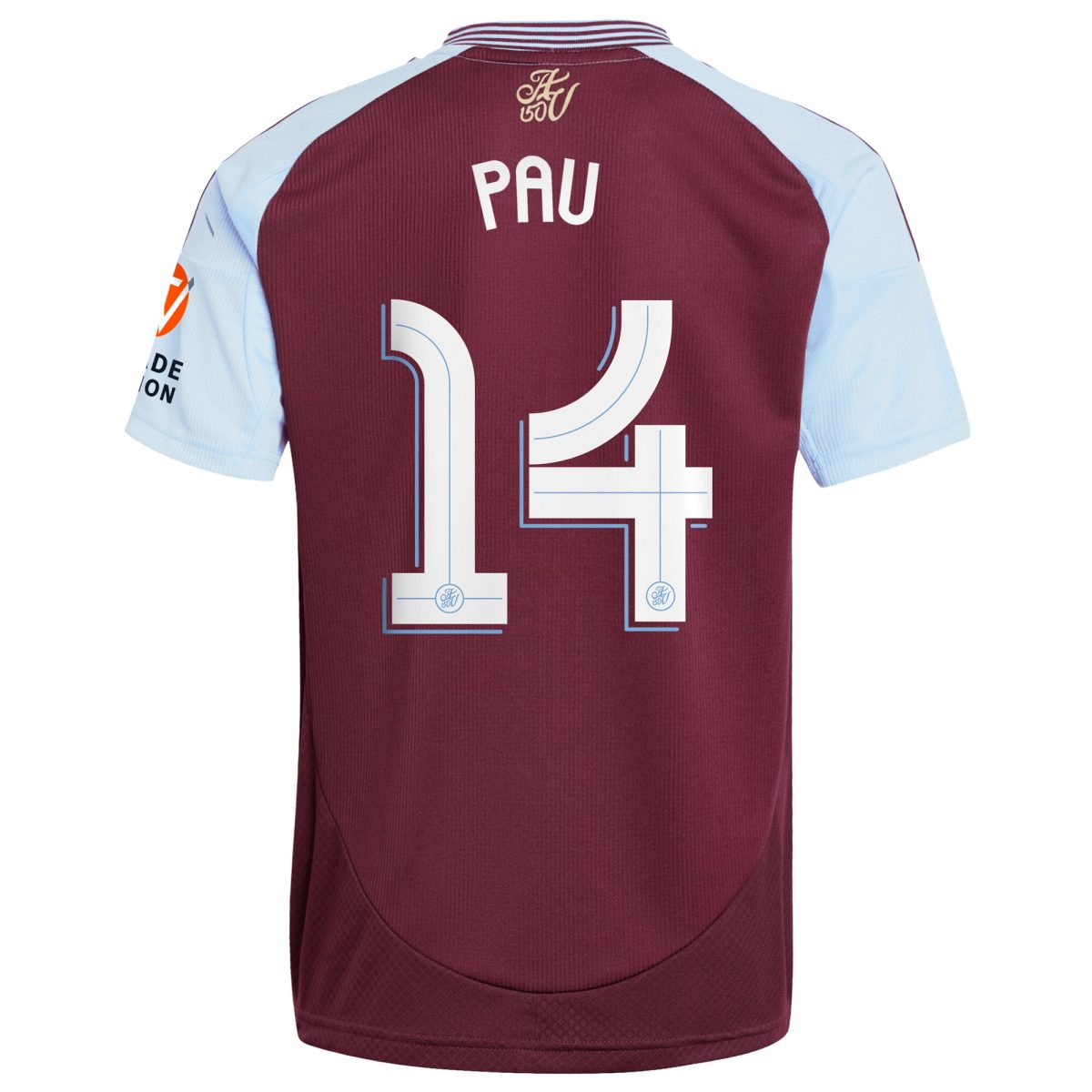 Aston Villa Shirts - aston villa adidas home shirt 2024-25 with pau 14 cup printing Collection of Official Fan Gear