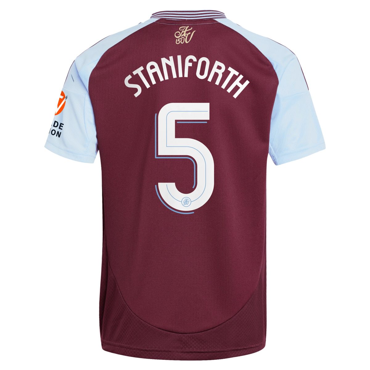 Aston Villa Shirts - aston villa adidas home shirt 2024-25 with staniforth 5 cup printing Collection of Official Fan Gear