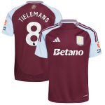 Aston Villa Shirts - aston villa adidas home shirt 2024-25 with tielemans 8 printing Collection of Official Fan Gear