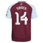 Aston Villa Shirts - aston villa adidas home shirt 2024-25 with turner 14 cup printing Collection of Official Fan Gear