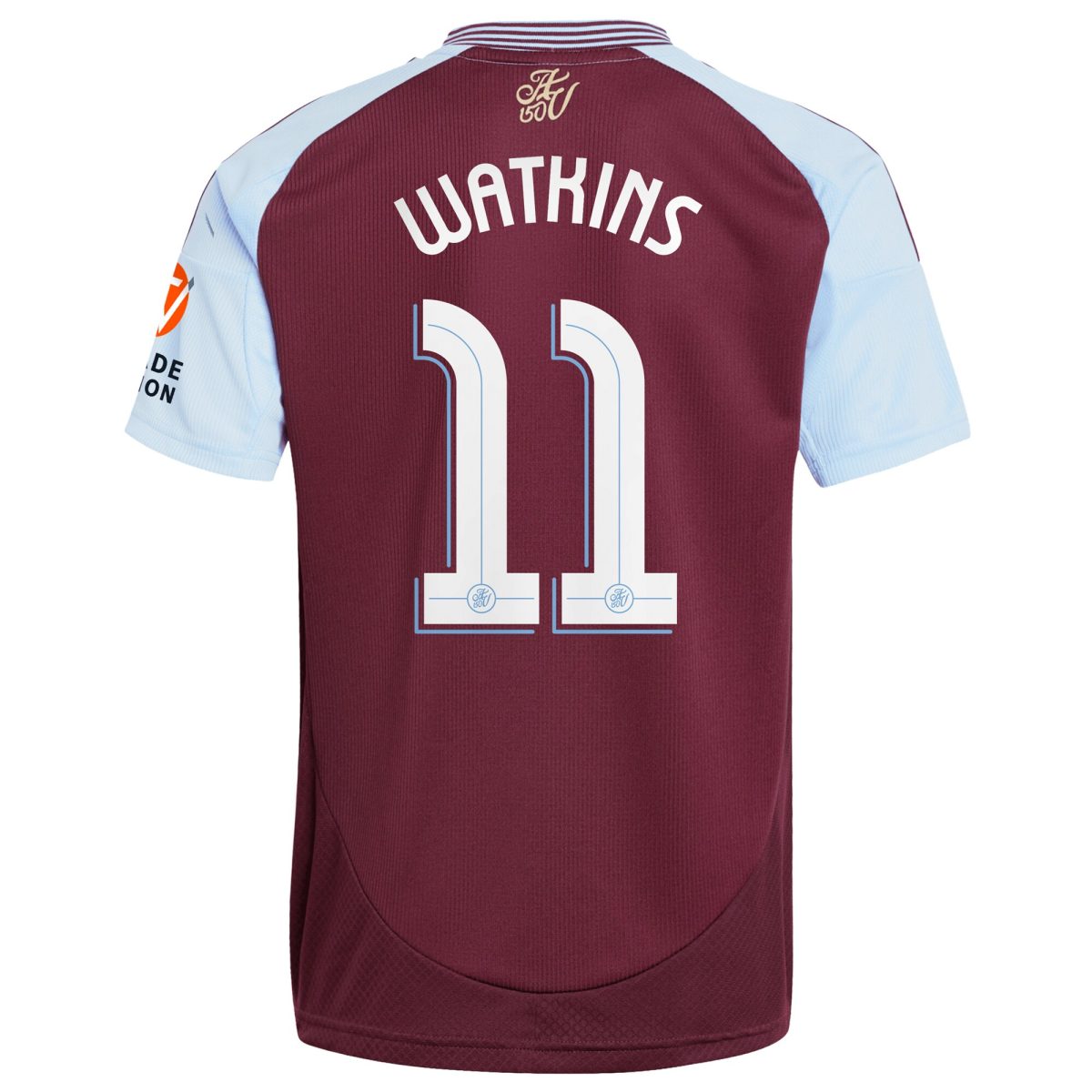 Aston Villa Shirts - aston villa adidas home shirt 2024-25 with watkins 11 cup printing Collection of Official Fan Gear