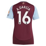 Aston Villa Shirts - aston villa adidas home shirt 2024-25 – womens with a.garcía 16 printing Collection of Official Fan Gear