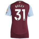 Aston Villa Shirts - aston villa adidas home shirt 2024-25 – womens with bailey 31 printing Collection of Official Fan Gear