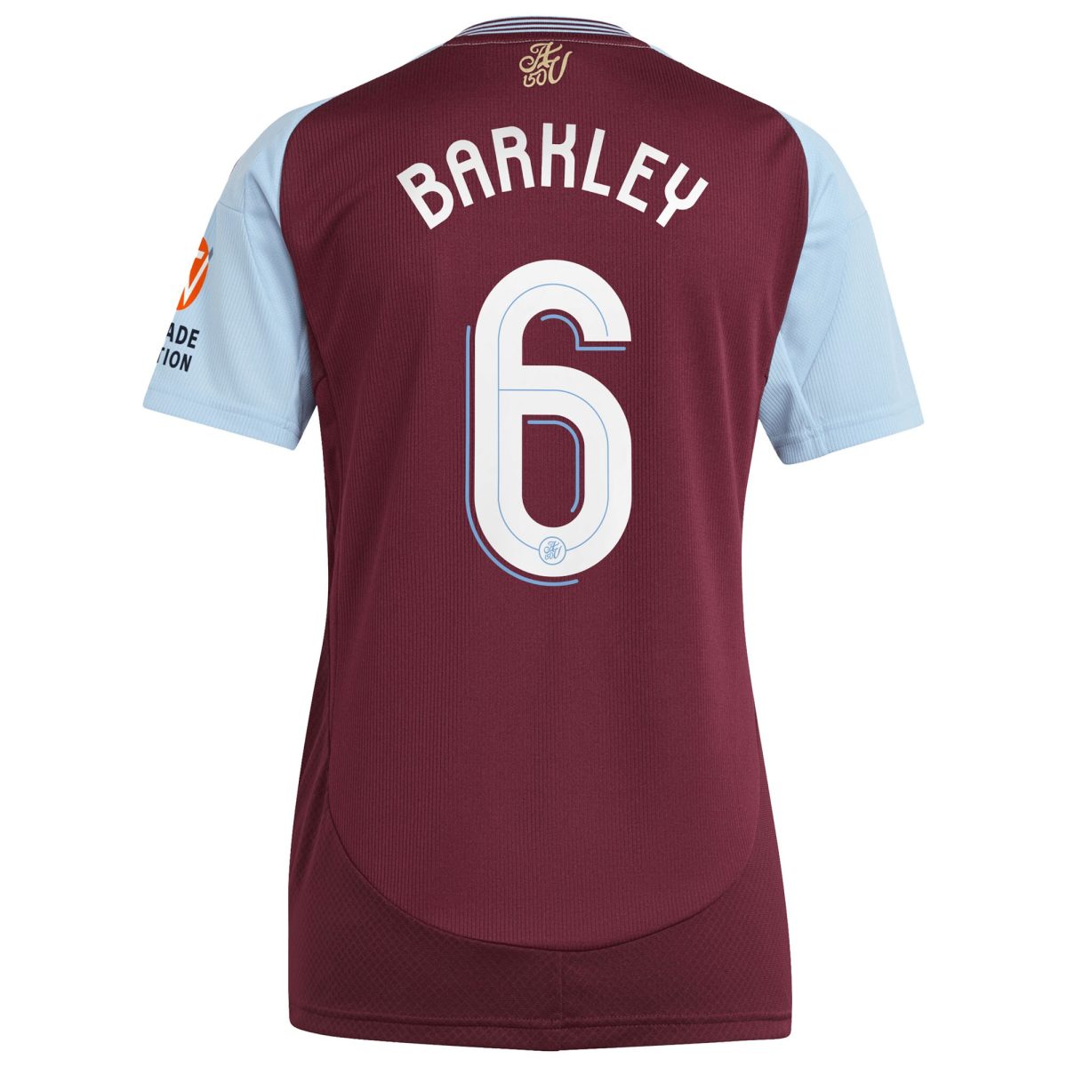 Aston Villa Shirts - aston villa adidas home shirt 2024-25 – womens with barkley 6 cup printing Collection of Official Fan Gear