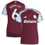 Aston Villa Shirts - aston villa adidas home shirt 2024-25 – womens with barkley 6 printing Collection of Official Fan Gear