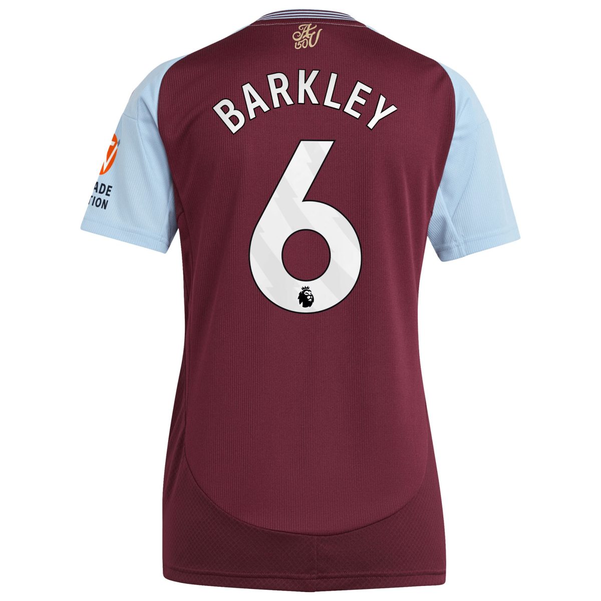 Aston Villa Shirts - aston villa adidas home shirt 2024-25 – womens with barkley 6 printing Collection of Official Fan Gear