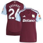 Aston Villa Shirts - aston villa adidas home shirt 2024-25 – womens with bogarde 26 printing Collection of Official Fan Gear