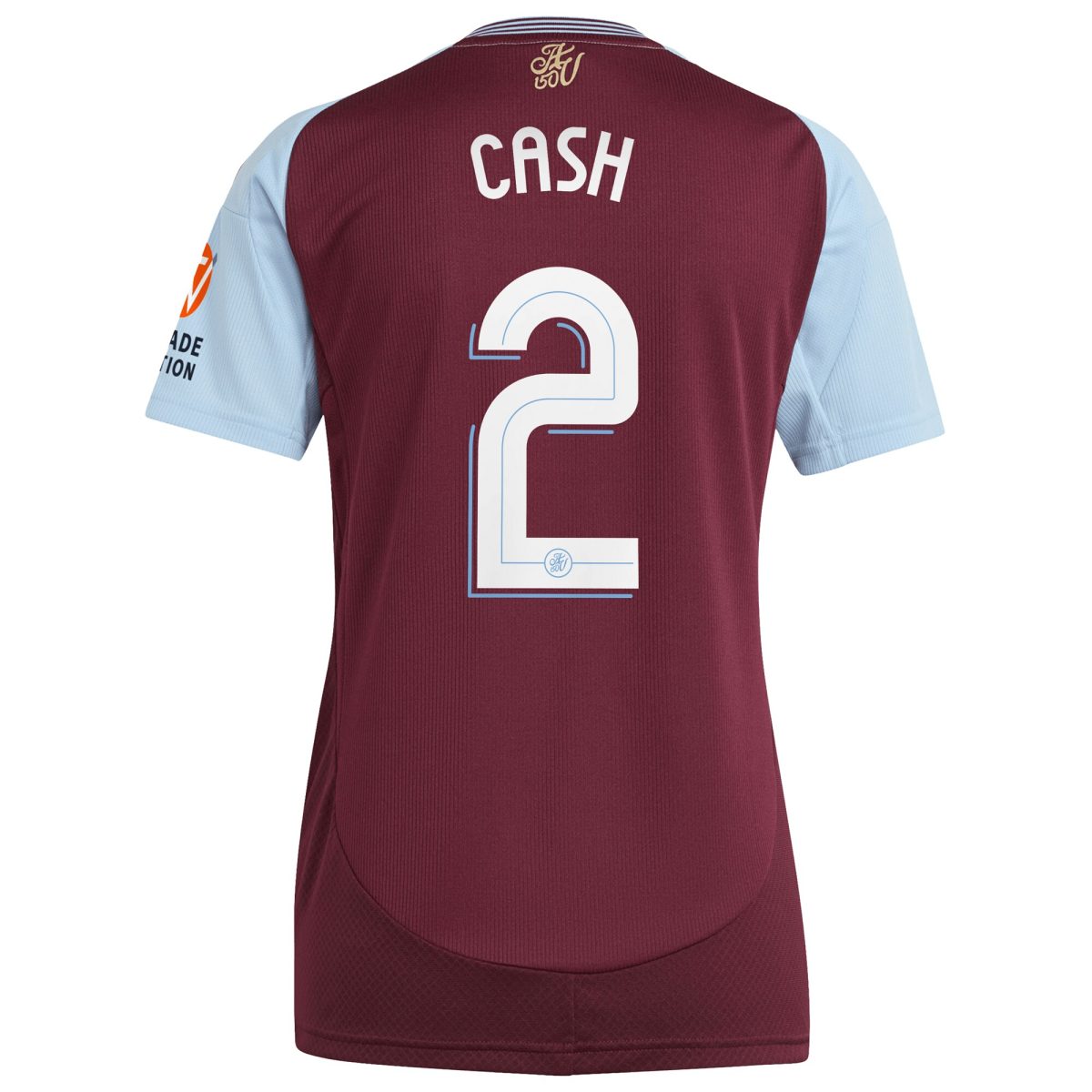 Aston Villa Shirts - aston villa adidas home shirt 2024-25 – womens with cash 2 cup printing Collection of Official Fan Gear