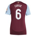 Aston Villa Shirts - aston villa adidas home shirt 2024-25 – womens with corsie 6 cup printing Collection of Official Fan Gear
