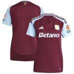 Aston Villa Shirts - aston villa adidas home shirt 2024-25 – womens with custom printing Collection of Official Fan Gear