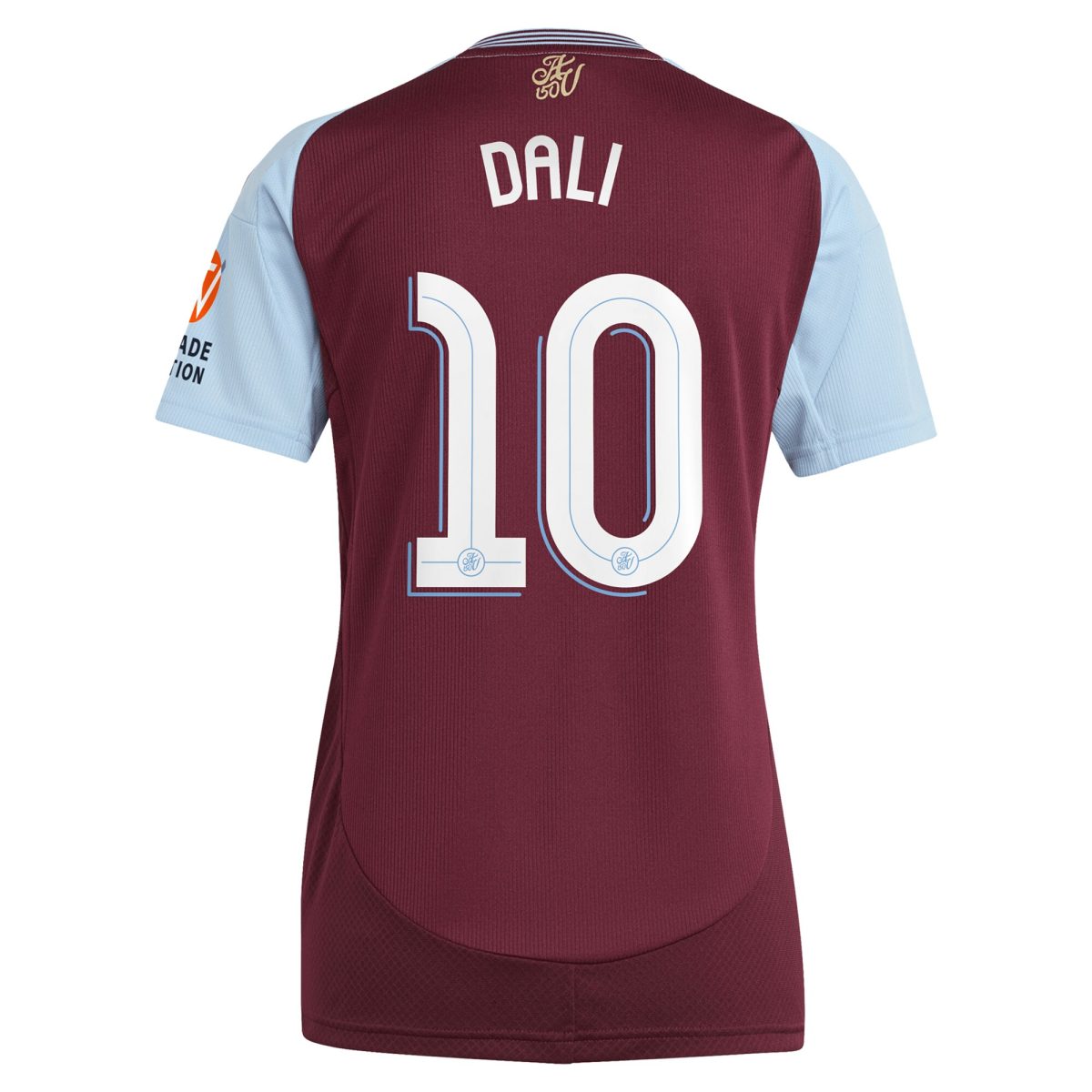 Aston Villa Shirts - aston villa adidas home shirt 2024-25 – womens with dali 10 cup printing Collection of Official Fan Gear
