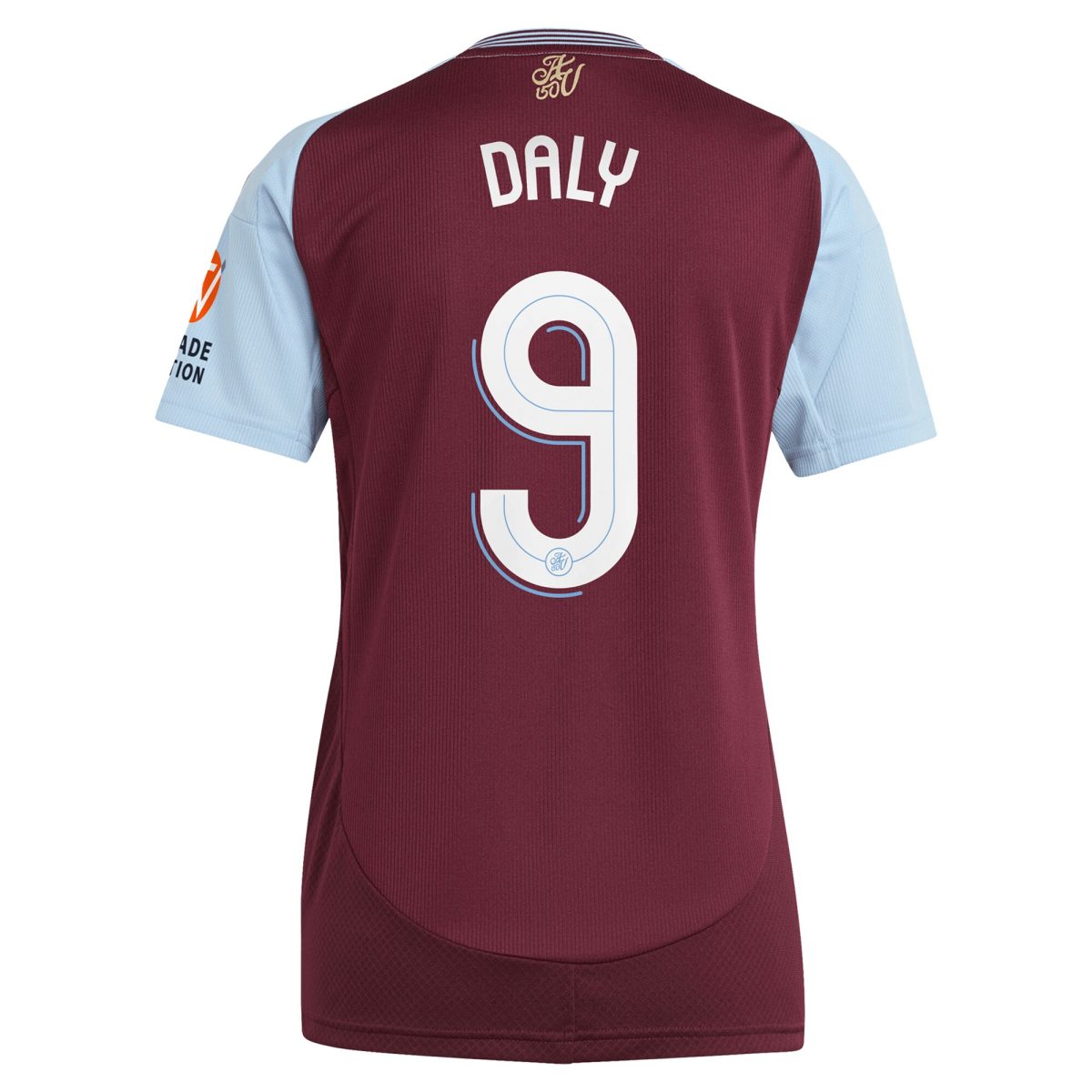 Aston Villa Shirts - aston villa adidas home shirt 2024-25 – womens with daly 9 cup printing Collection of Official Fan Gear