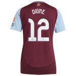 Aston Villa Shirts - aston villa adidas home shirt 2024-25 – womens with digne 12 cup printing Collection of Official Fan Gear