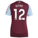 Aston Villa Shirts - aston villa adidas home shirt 2024-25 – womens with digne 12 printing Collection of Official Fan Gear