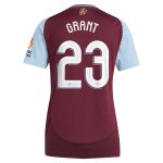 Aston Villa Shirts - aston villa adidas home shirt 2024-25 – womens with grant 23 cup printing Collection of Official Fan Gear