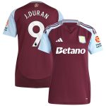 Aston Villa Shirts - aston villa adidas home shirt 2024-25 – womens with j.duran 9 printing Collection of Official Fan Gear