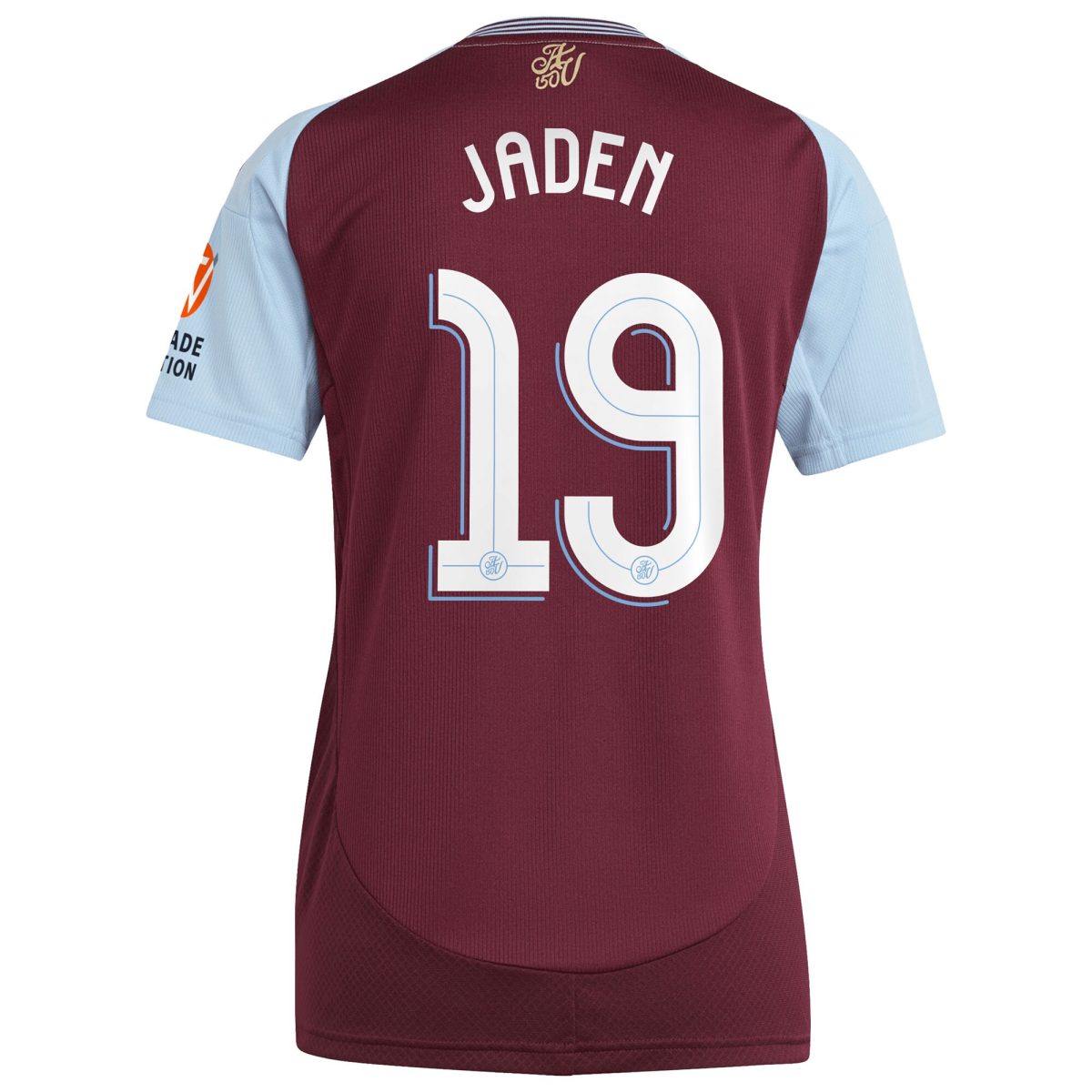 Aston Villa Shirts - aston villa adidas home shirt 2024-25 – womens with jaden 19 cup printing Collection of Official Fan Gear