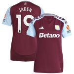 Aston Villa Shirts - aston villa adidas home shirt 2024-25 – womens with jaden 19 printing Collection of Official Fan Gear