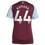Aston Villa Shirts - aston villa adidas home shirt 2024-25 – womens with kamara 44 printing Collection of Official Fan Gear