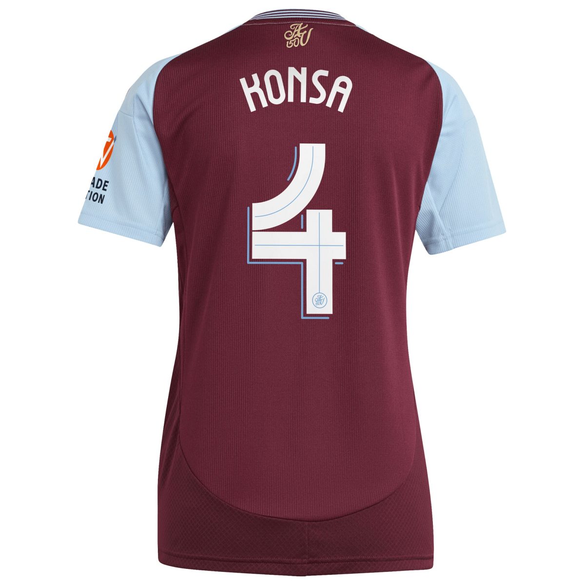 Aston Villa Shirts - aston villa adidas home shirt 2024-25 – womens with konsa 4 cup printing Collection of Official Fan Gear