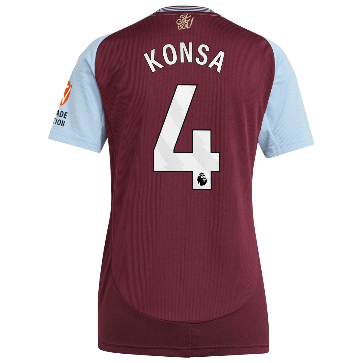 Aston Villa Shirts - aston villa adidas home shirt 2024-25 – womens with konsa 4 printing Collection of Official Fan Gear