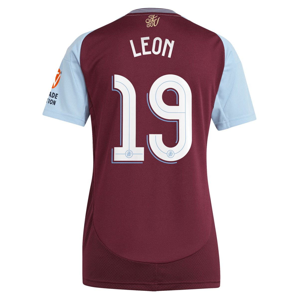 Aston Villa Shirts - aston villa adidas home shirt 2024-25 – womens with leon 19 cup printing Collection of Official Fan Gear