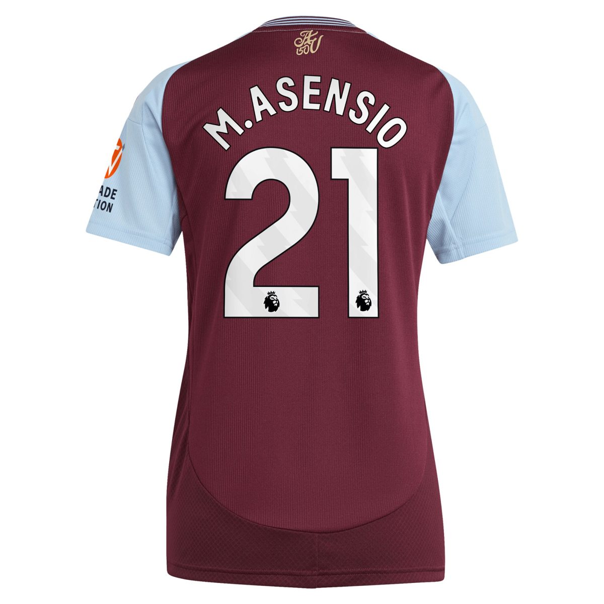 Aston Villa Shirts - aston villa adidas home shirt 2024-25 – womens with m.asensio 21 printing Collection of Official Fan Gear