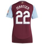 Aston Villa Shirts - aston villa adidas home shirt 2024-25 – womens with maatsen 22 cup printing Collection of Official Fan Gear